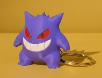Llavero de figura fantasma morada